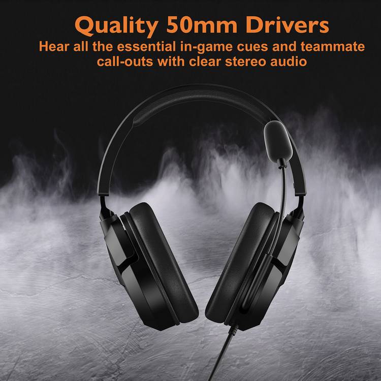 Deltaco DH120 wired gaming headset black (British brand)