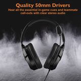 Deltaco DH120 wired gaming headset black (British brand)