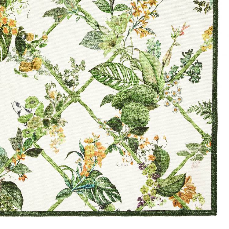 Laurence Llewelyn Bowen Cotswold Fantasia white flatweave runner 61x230cm (British brand)