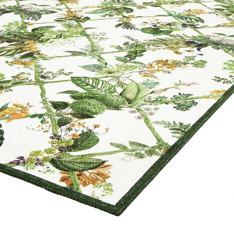 Laurence Llewelyn Bowen Cotswold Fantasia white flatweave runner 61x230cm (British brand)