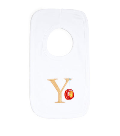 Harrods Paint My Dreams Cotton 'Y' Monogram Bib- Buy online at McGrocer