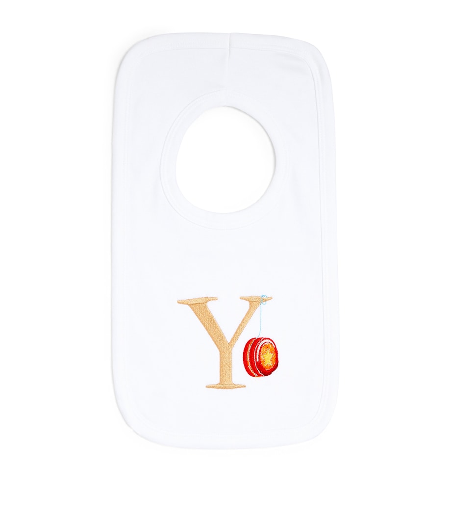 Paint My Dreams cotton monogram bib, UK version
