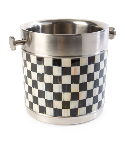 Harrods MacKenzie-Childs Stainless Steel Courtly Check Ice Bucket 18cm- Buy online at McGrocer