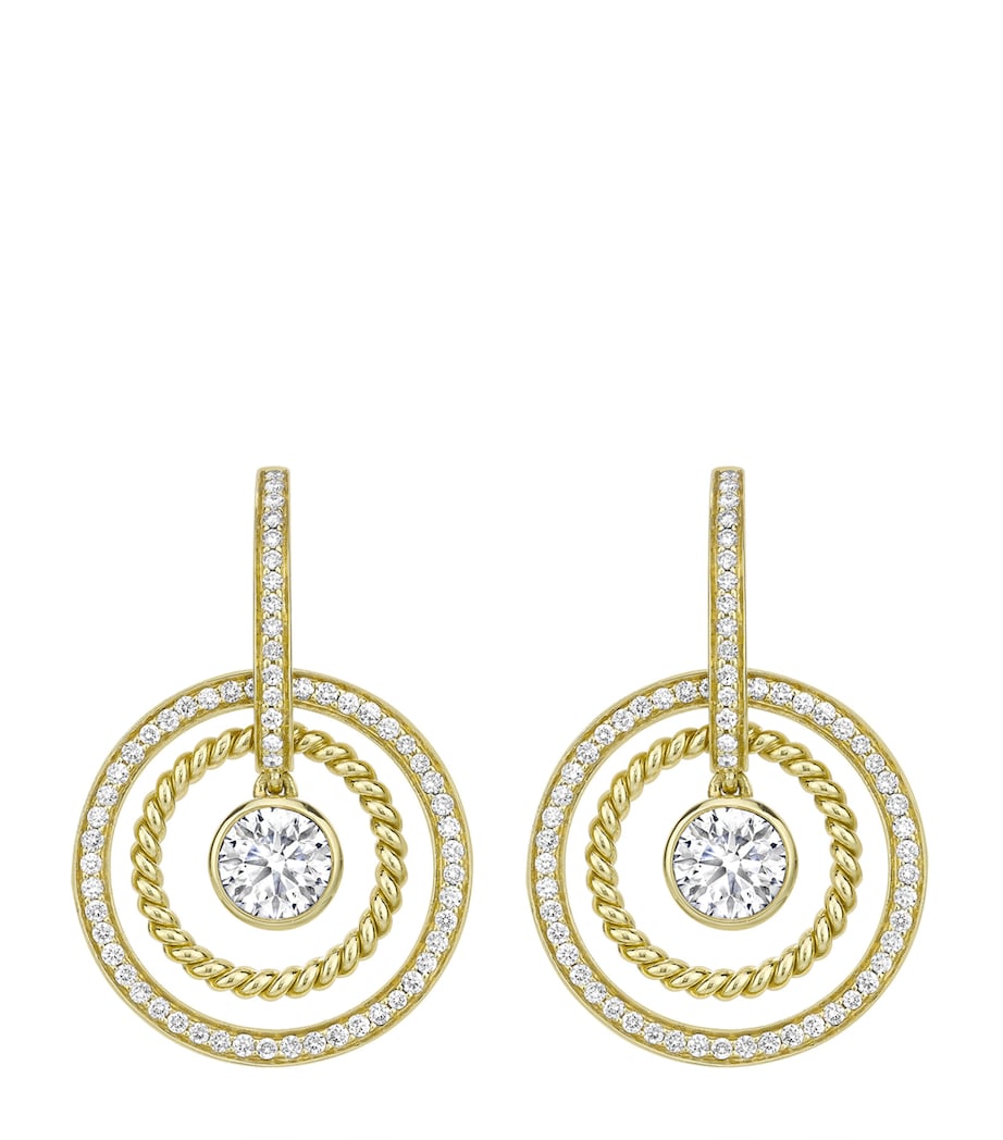 Boodles yellow gold diamond hoop earrings, UK version