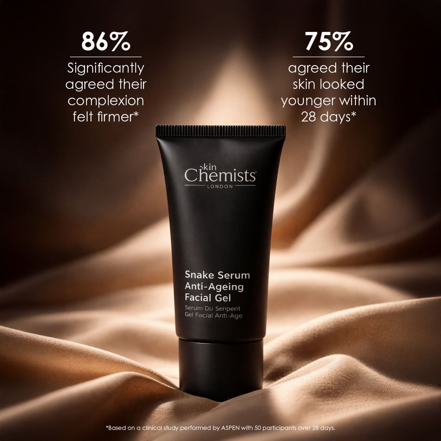 skinChemists Snake Serum anti-ageing facial gel 30ml (British brand)