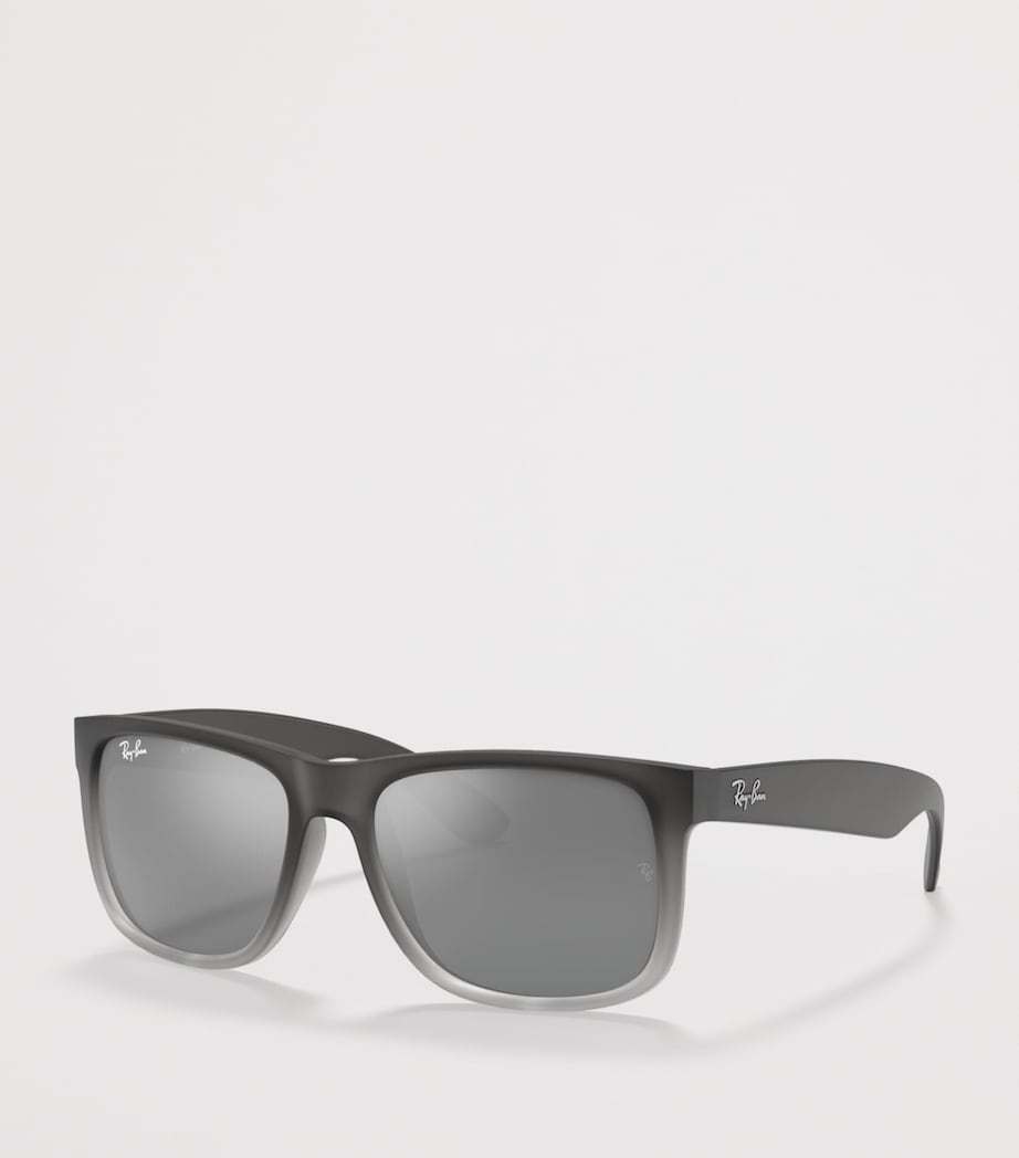 Ray-Ban Justin klassische quadratische Sonnenbrille mit verspiegelten Gläsern, britische Version