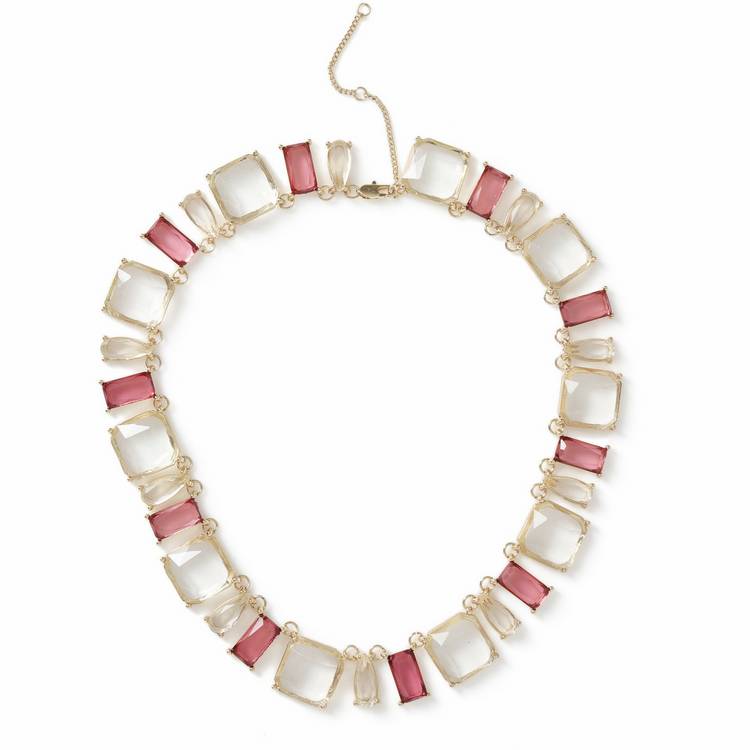 Revere crystal necklace with curb chain - British product