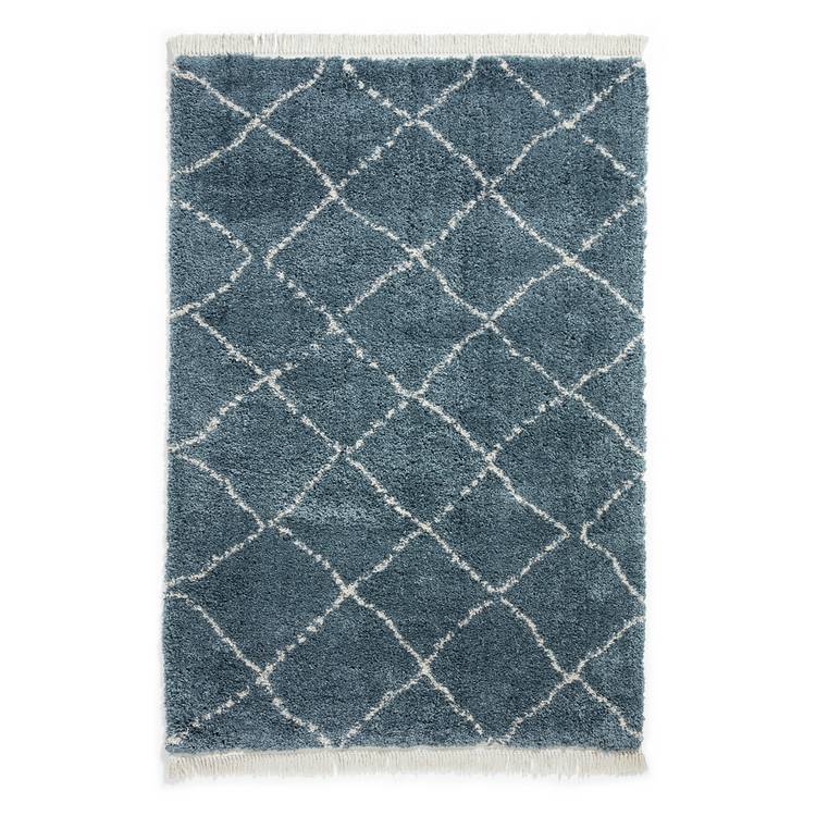 Think Rugs boho blue shaggy rug 120x170cm (British brand)