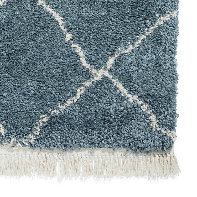 Think Rugs boho blue shaggy rug 120x170cm (British brand)