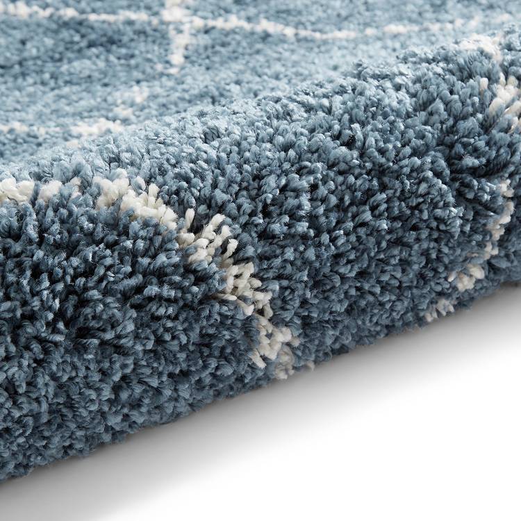 Think Rugs boho blue shaggy rug 120x170cm (British brand)