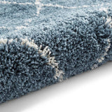 Think Rugs boho blue shaggy rug 120x170cm (British brand)