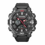 Sekonda men's digital sports watch with black plastic strap - British product