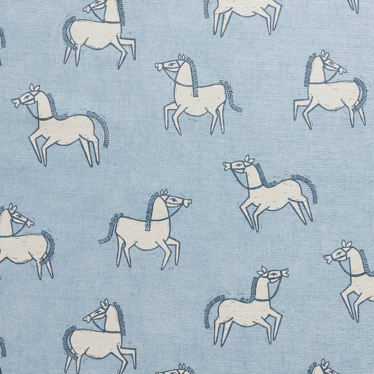 Scion Canter Mist Blue flatweave rug 76x150cm, imported from the UK