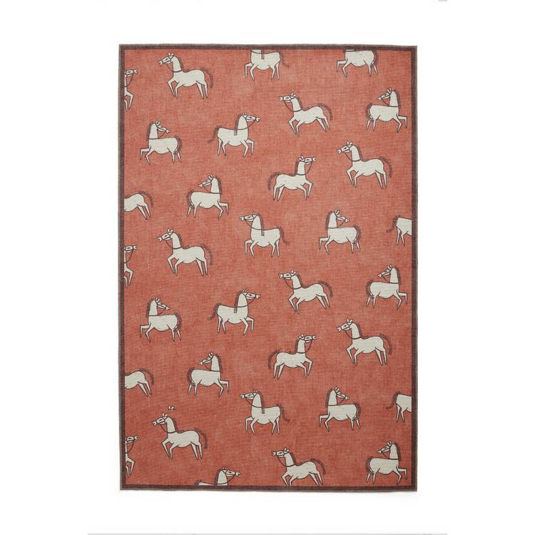 Scion Canter Spice Terracotta flatweave rug 76x150cm (British brand)