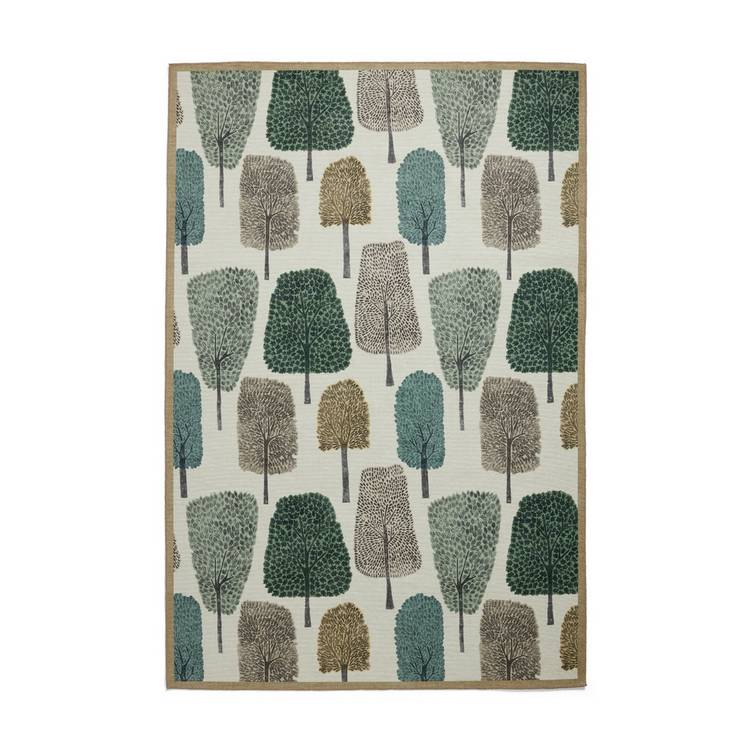 Scion Cedar Juniper Green flatweave rug 120x170cm (British brand)