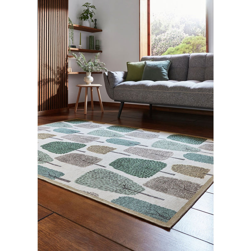 Scion Cedar Juniper Green flatweave rug 120x170cm (British brand)