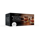 Menkind rotating whisky glass set with coasters - British product