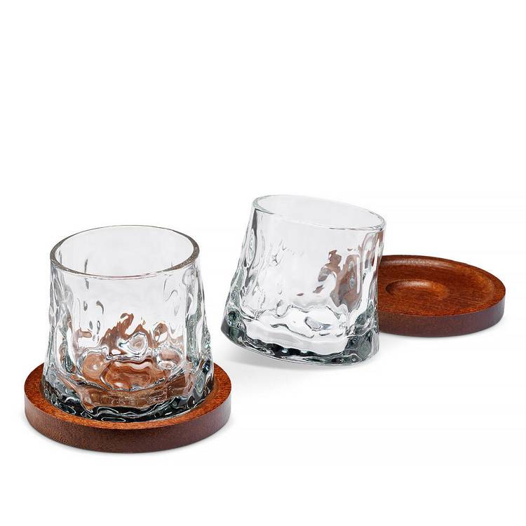 Menkind rotating whisky glass set with coasters - British product