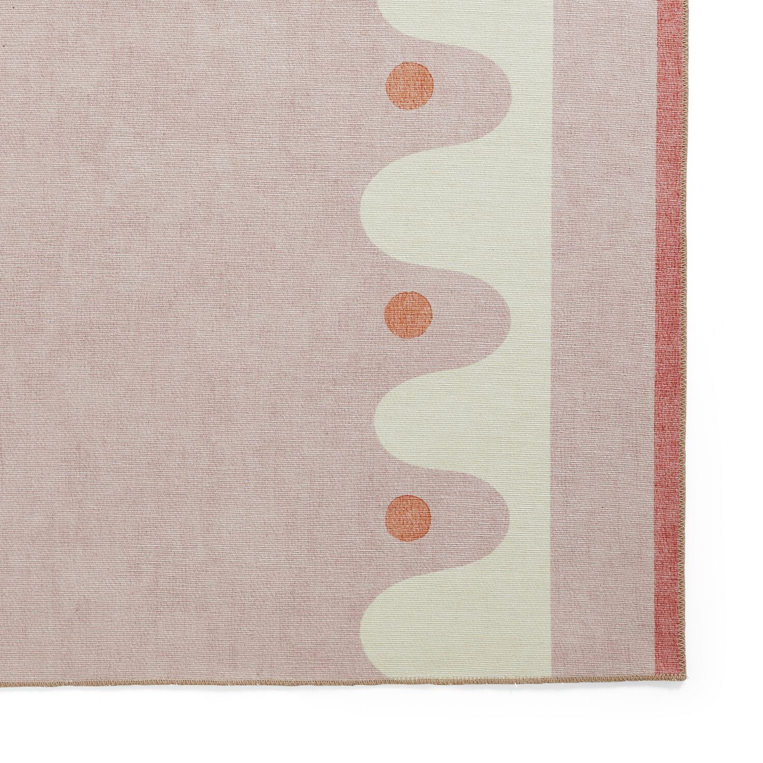 Scion Oakham blush pink flatweave rug 120x170cm, imported from the UK