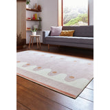 Scion Oakham blush pink flatweave rug 120x170cm, imported from the UK