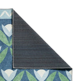 Scion Tulip Trellis flatweave rug midnight blue 120x170cm British product