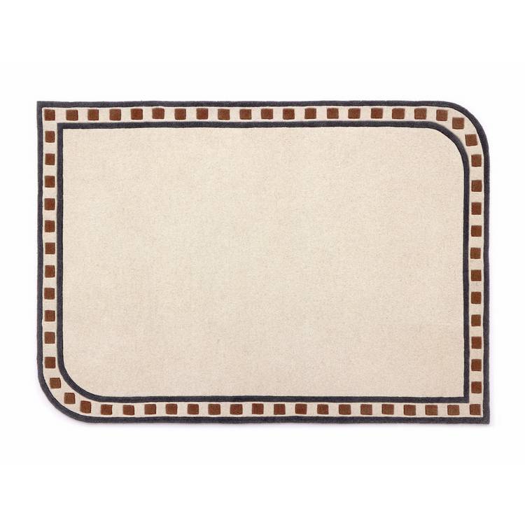 Origin white wool short pile rug 120x170cm, UK version