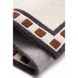 Origin Borderline White Wool  Rug - 160x230cm