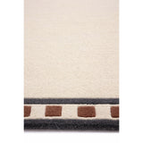 Origin Borderline White Wool  Rug - 160x230cm