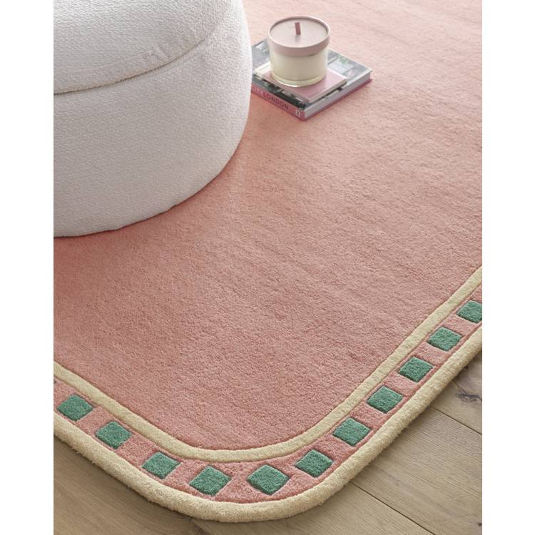 Origin pink wool short pile rug 120x170cm (British brand)