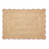 Origin jute rug lilac scalloped edge 120x170cm - British product