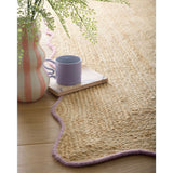 Origin Jute Scalloped Edge Lilac  Rug - 160x230cm