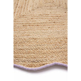 Origin Jute Scalloped Edge Lilac  Rug - 160x230cm