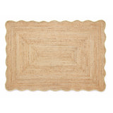 Origin Jute Scalloped Edge Yellow  Rug - 160x230cm