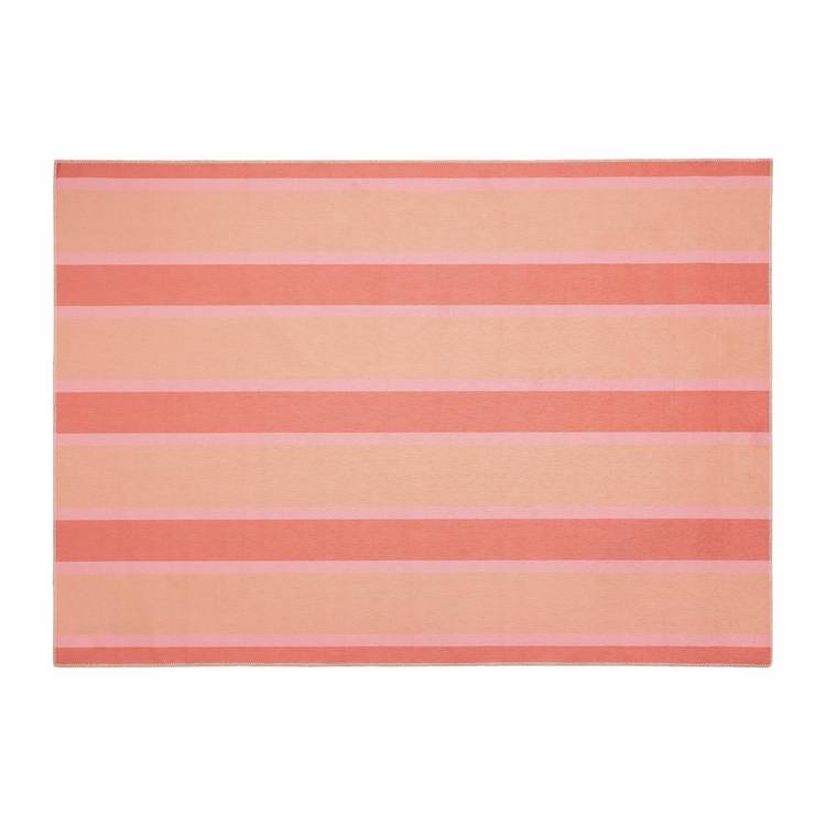 Origin washable stripe pink rug 80x150cm, imported from the UK