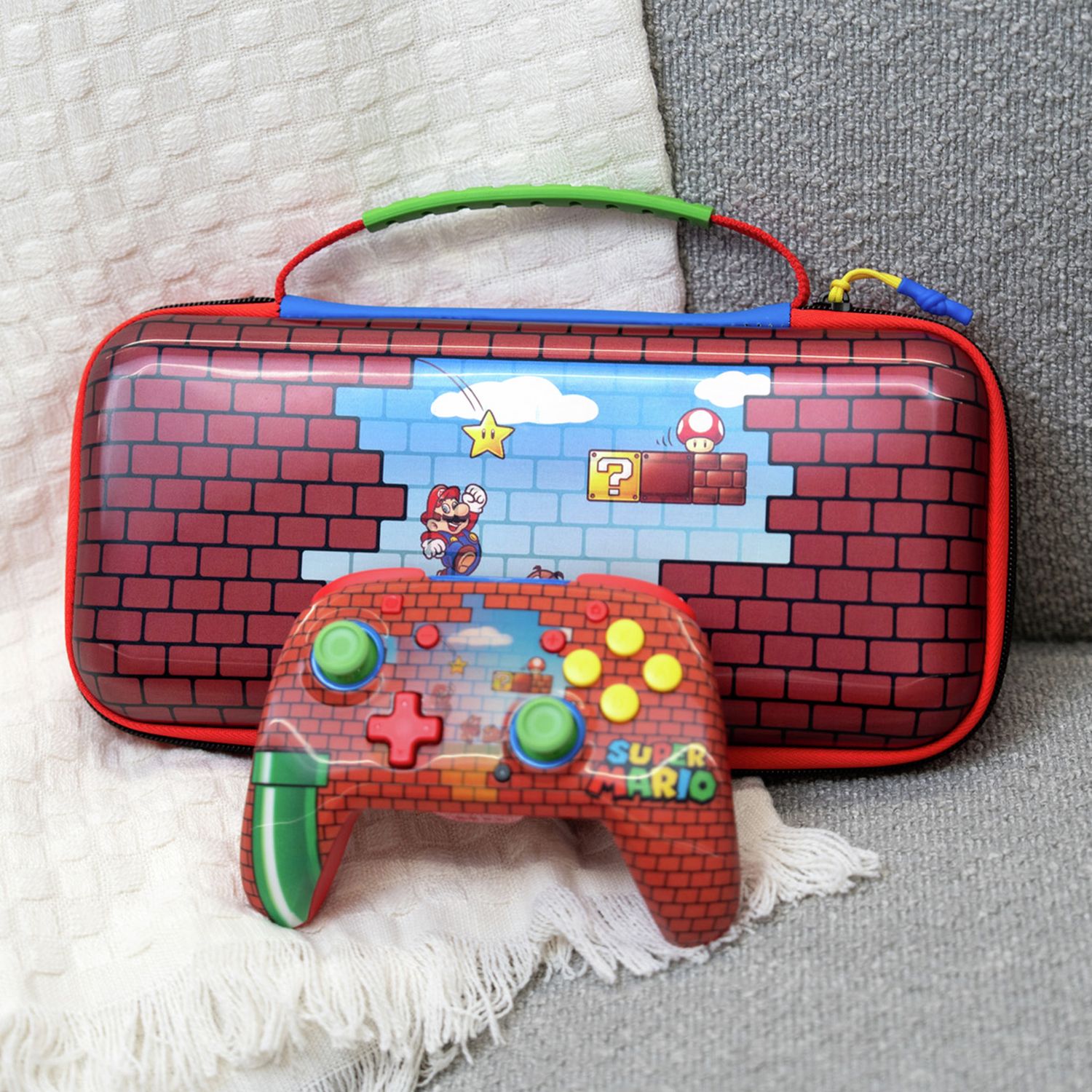 Turtle Beach PlayTrek travel case Mario Bricks design, UK version