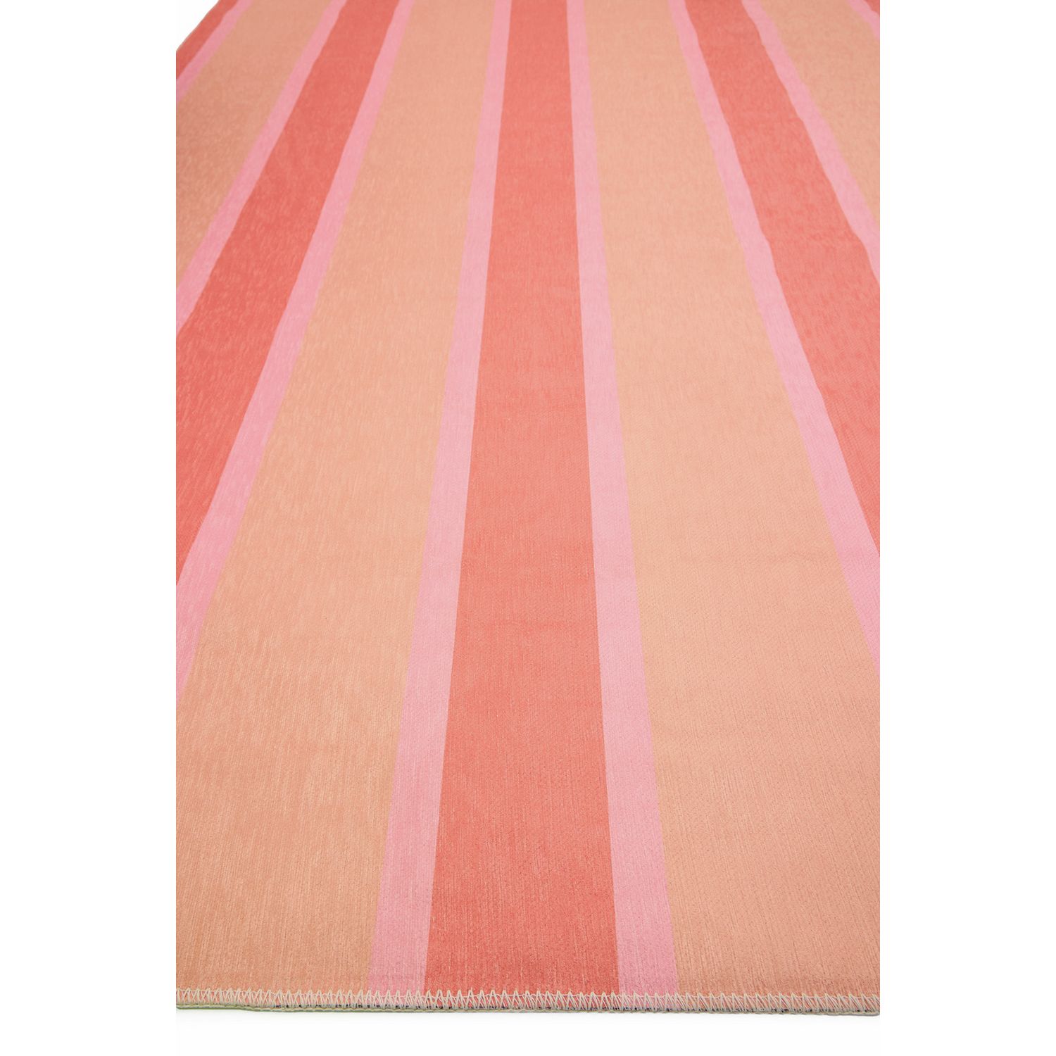 Origin Washable Stripe Pink  Rug - 120x170cm