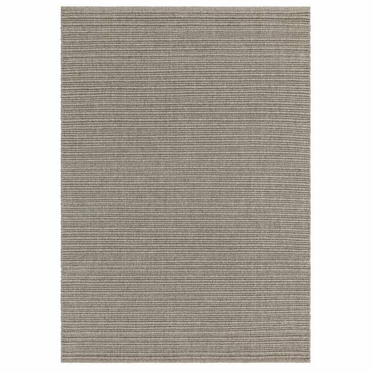 Asiatic grey wool flatweave rug 120x170cm, imported from the UK