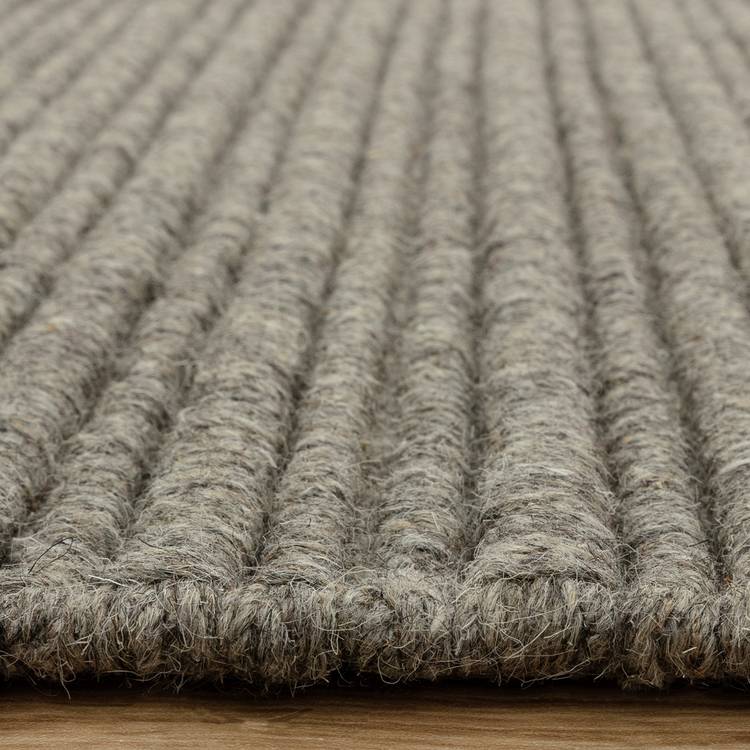 Asiatic grey wool flatweave rug 120x170cm, imported from the UK