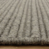 Asiatic grey wool flatweave rug 120x170cm, imported from the UK