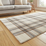 Catherine Lansfield Kelso natural short pile rug 80x150cm - British product