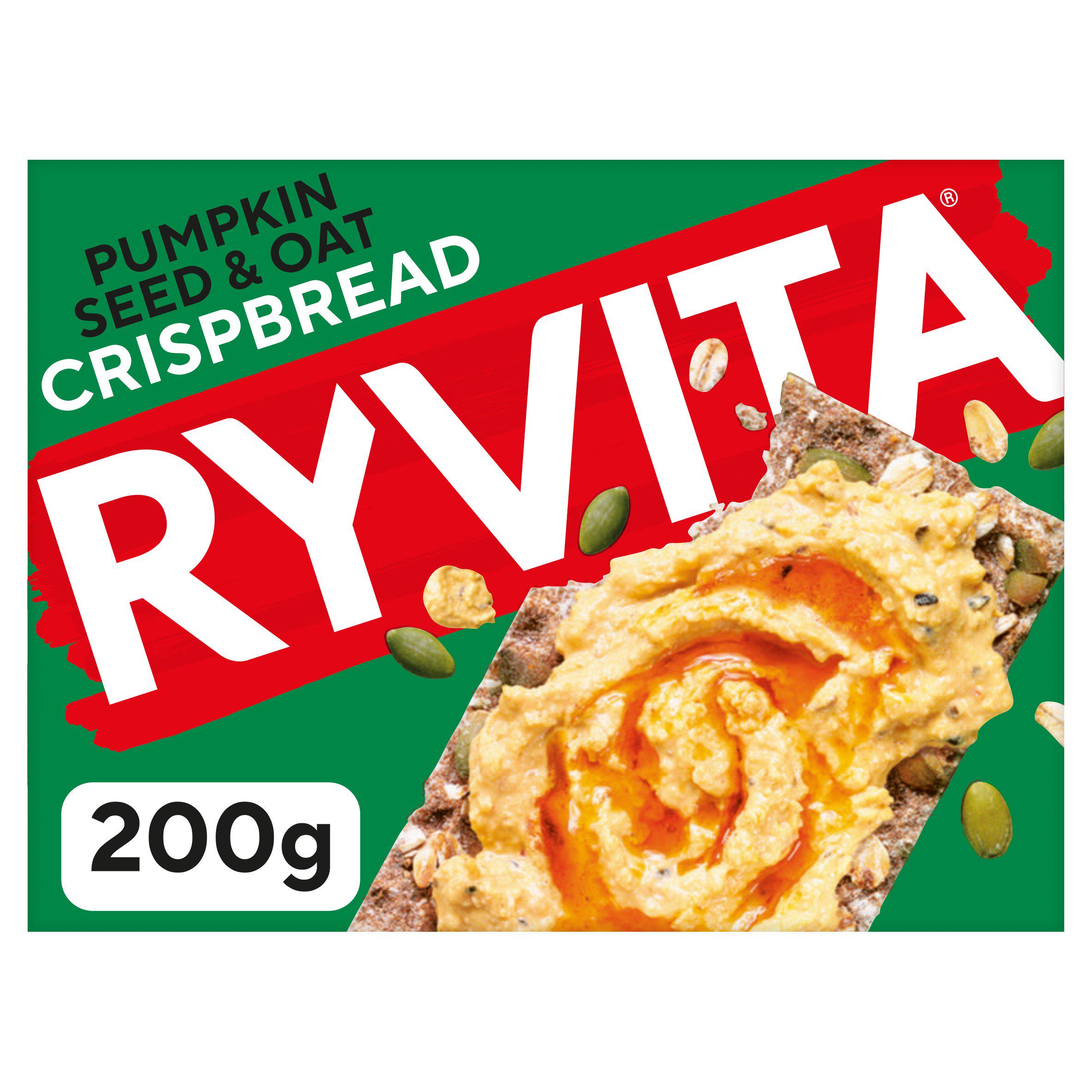 Ryvita Crispbread Pumpkin Seed & Oat Crackers 200g Crispbreads & flatbreads Sainsburys   