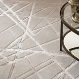 Asiatic metallic gold short pile rug 120x170cm (British brand)