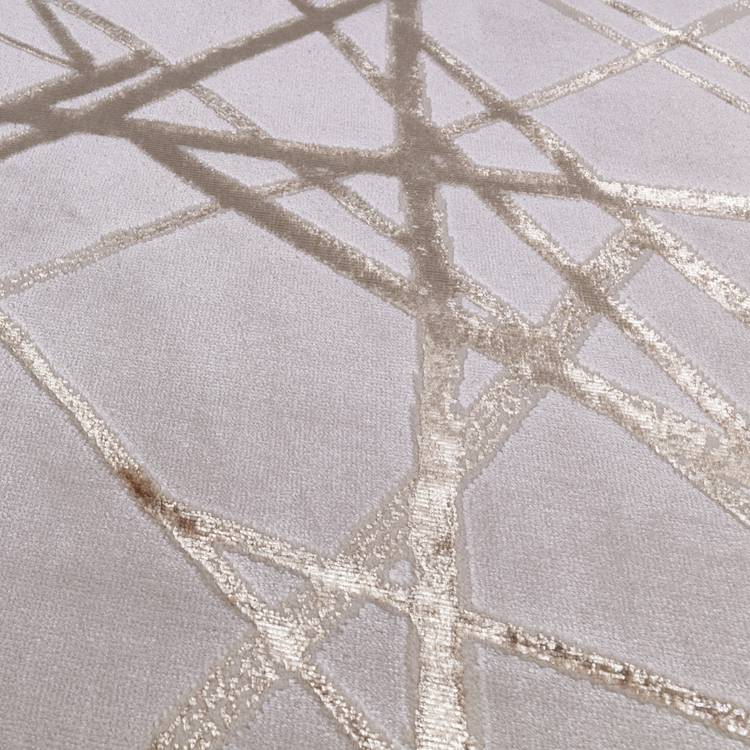 Asiatic metallic gold short pile rug 120x170cm (British brand)