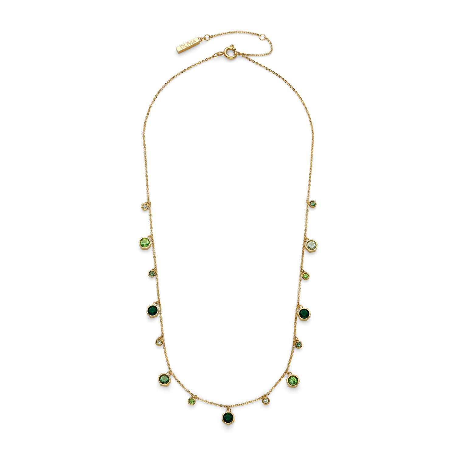 Olivia Burton gold IP mini droplet necklace with crystals - British product