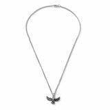 Uncommon Souls silver tone eagle pendant necklace 50cm, UK version