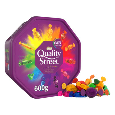Quality Street assorted chocolate tub 600g (British brand)