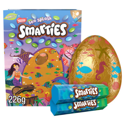 Smarties milk chocolate giant Easter egg Sea Splash 226g - British product
