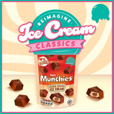 Munchies Milk Chocolate Cookie Dough Eiscreme Sharing Bag Schokoladensüßigkeiten 97g