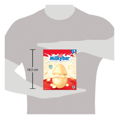 Milkybar white chocolate Easter egg with buttons 180g, imported from the UK