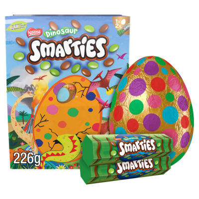 Smarties dinosaur milk chocolate giant Easter egg 226g - British product